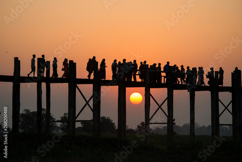 Canvas-taulu U-Bein bridge, Myanmar
