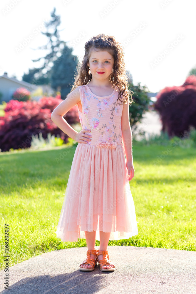 Five Year Old Girl Portrait Before Dance Performance Five Year Old Girl Portrait Before Dance Performance