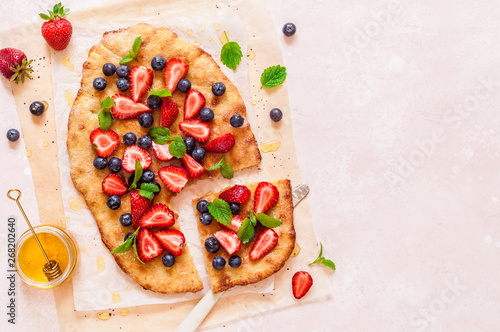 Flatbread with Berries and Honey