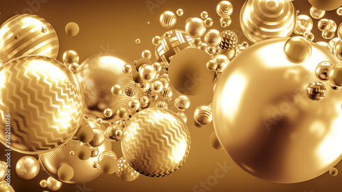 Beautiful background with balls. 3d illustration, 3d rendering.