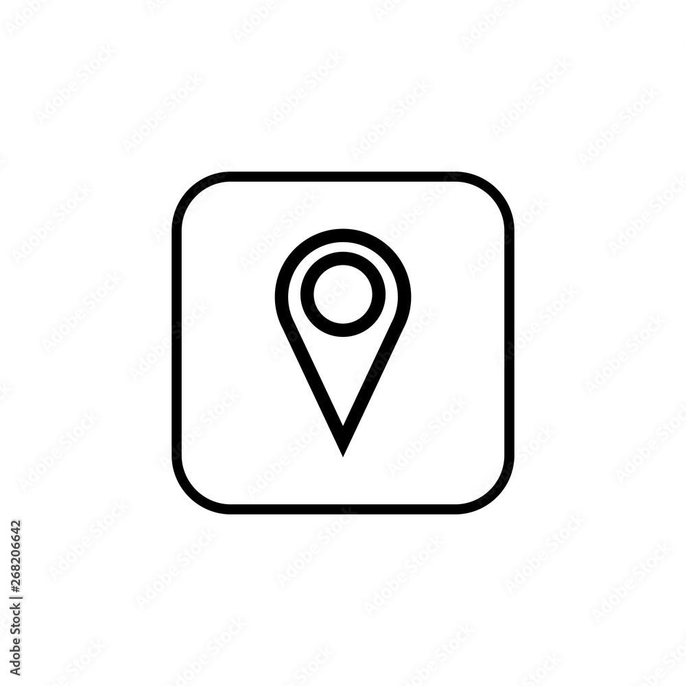 Pin icon vector. Location icon. Map pointer icon Pin icon vector. Location icon. Map pointer icon