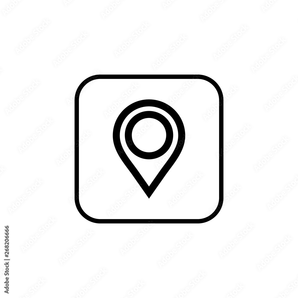 Pin icon vector. Location icon. Map pointer icon Pin icon vector. Location icon. Map pointer icon