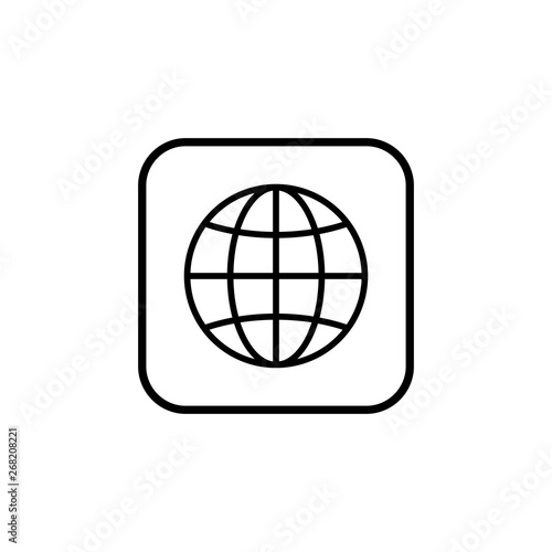 Web icon vector. Web icon page symbol for your web design. Internet world vector