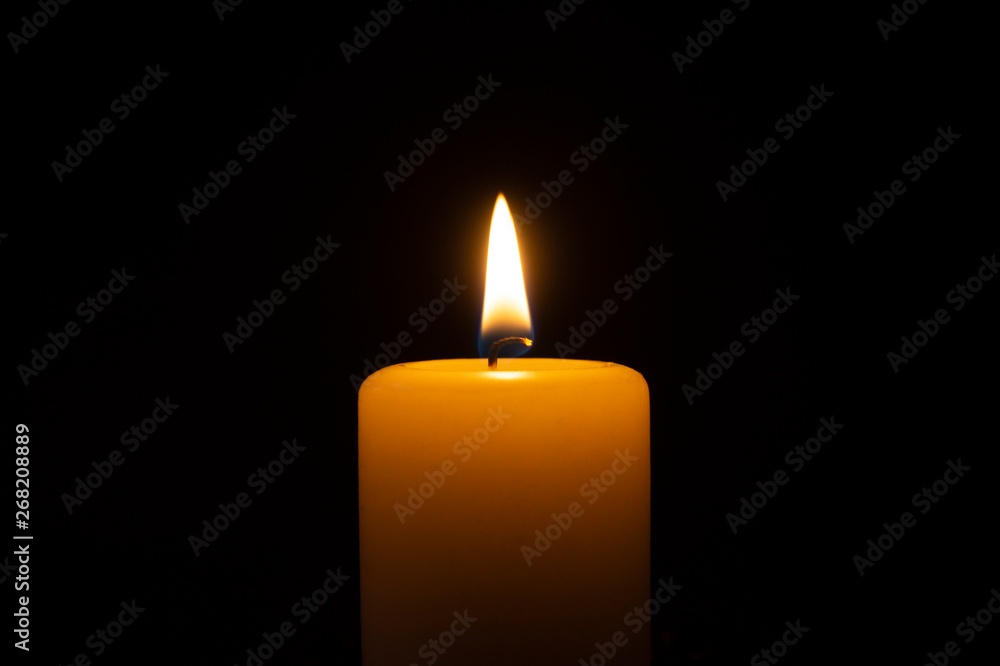 Close up of orange wax candle flame Close up of orange wax candle flame