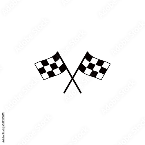 Start icon. Race flag icon. Competition sport flag line vector icon. Racing flag. Start finish flag