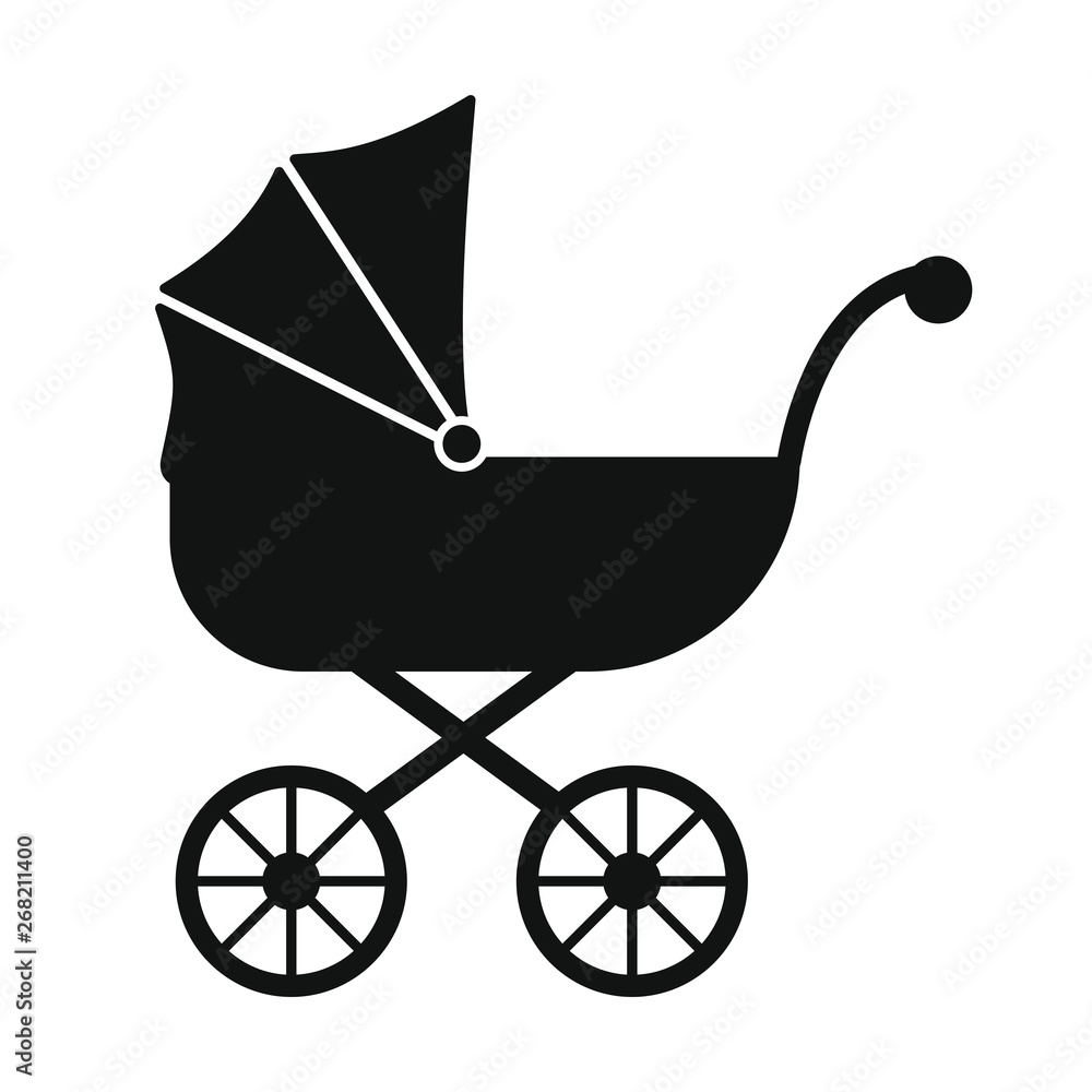 baby pram isolated on white background baby pram isolated on white background