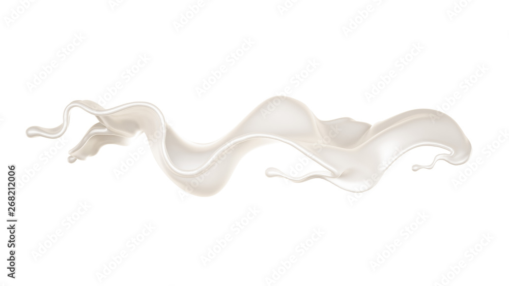Splash of a light liquid on a white background. 3d illustration, 3d rendering. Splash of a light liquid on a white background. 3d illustration, 3d rendering.