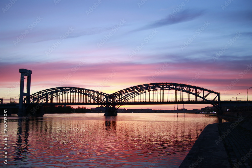 Naklejka premium Finlandskiy railway bridge