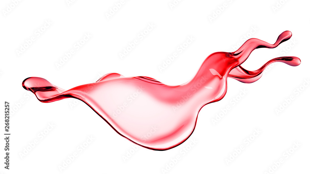 A splash of wine on a white background. 3d illustration, 3d rendering. A splash of wine on a white background. 3d illustration, 3d rendering.