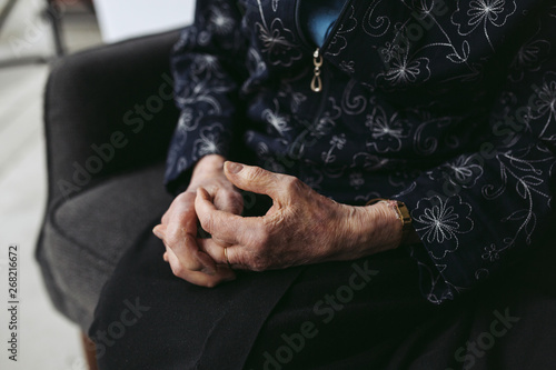 103 year old womans hands photo