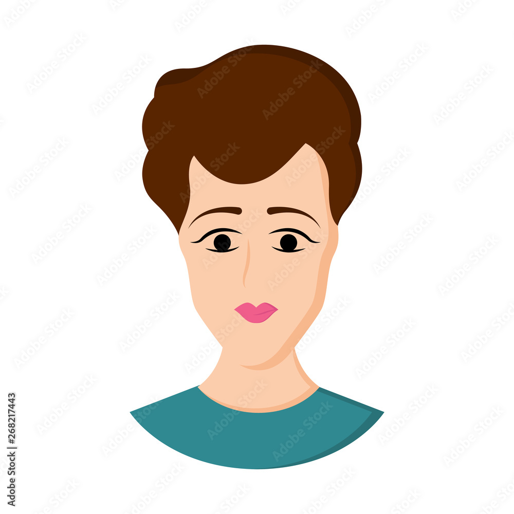 Isolated beauty avatar of a woman - Vector