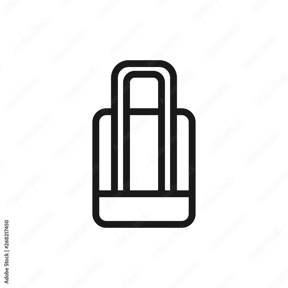 Baggage icon in line style. Summer travel symbol. Travel bag. Suitcase icon. Luggage symbol Baggage icon in line style. Summer travel symbol. Travel bag. Suitcase icon. Luggage symbol
