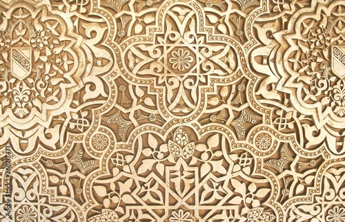 Pattern of Moorish art carvings photo