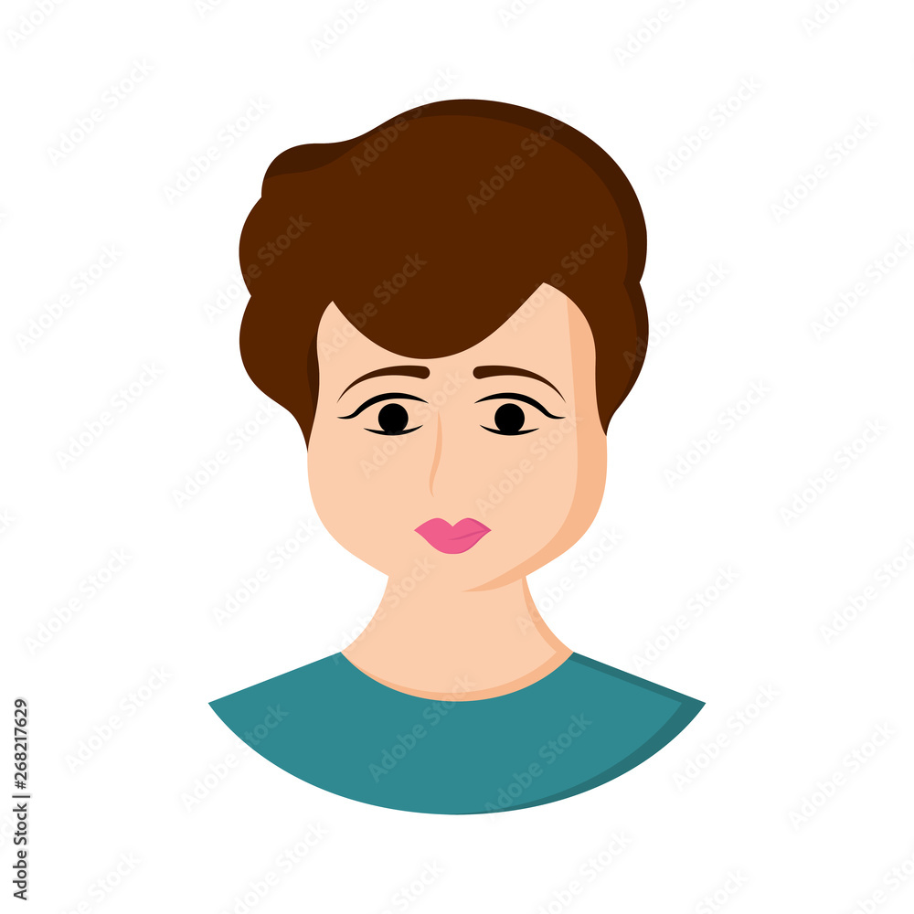 Isolated beauty avatar of a woman - Vector