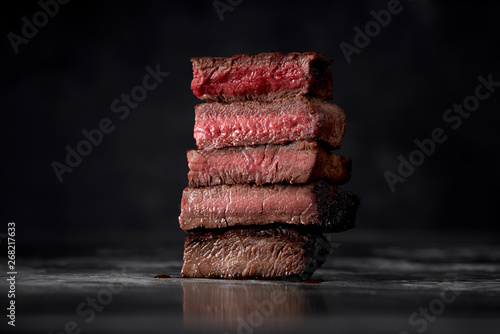 Cooked Steak to Different Temperatures