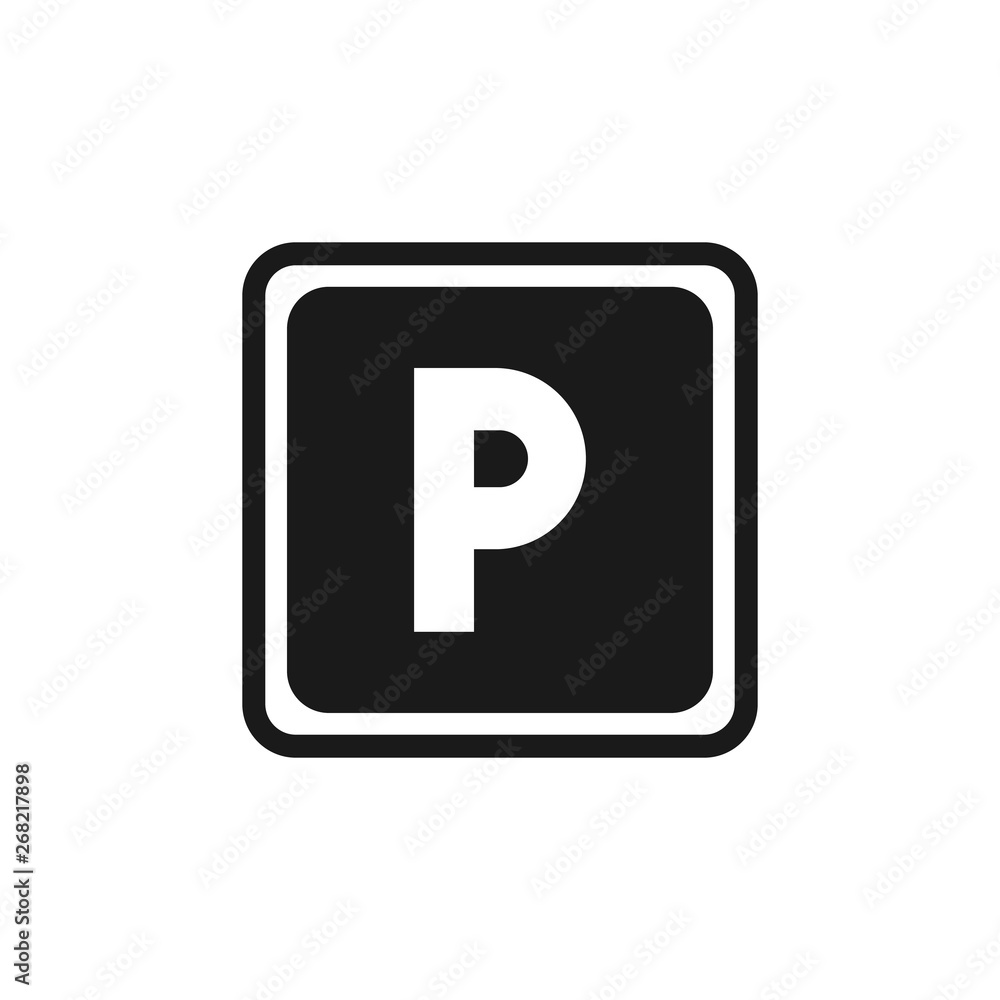 Parking icon graphic design isolated on white background. Parking icon graphic design isolated on white background.