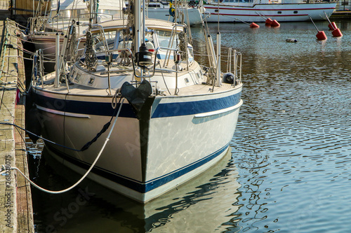 The detail of the ship, sailing boat floating in the harbor  © shootingtheworld