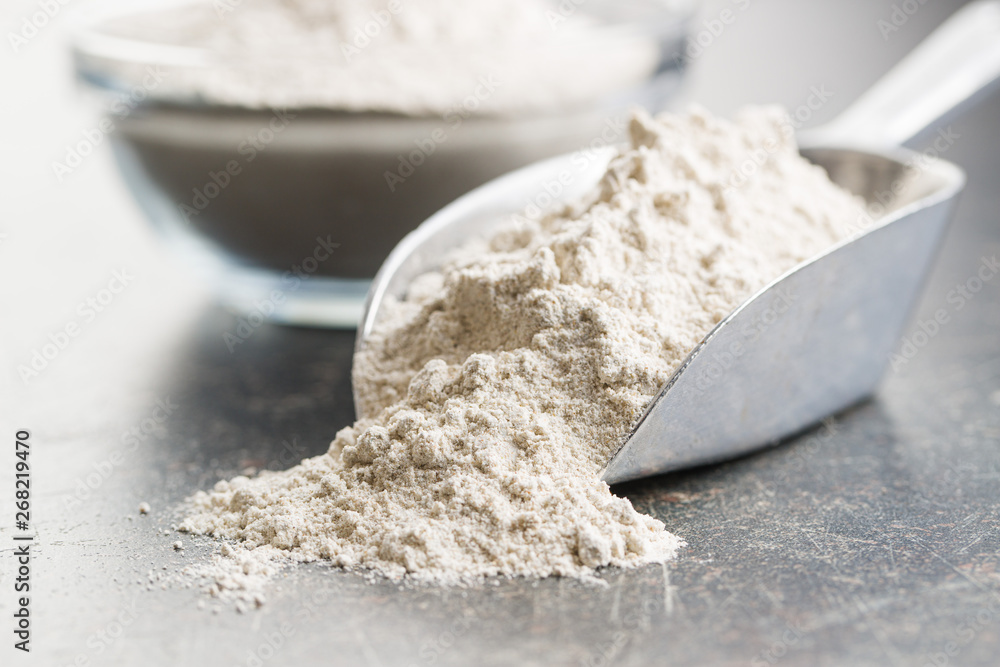 Whole grain wheat flour. Whole grain wheat flour.