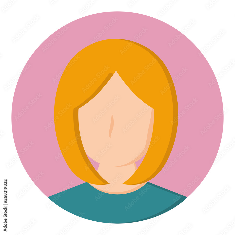Isolated beauty avatar of a woman - Vector Isolated beauty avatar of a woman - Vector