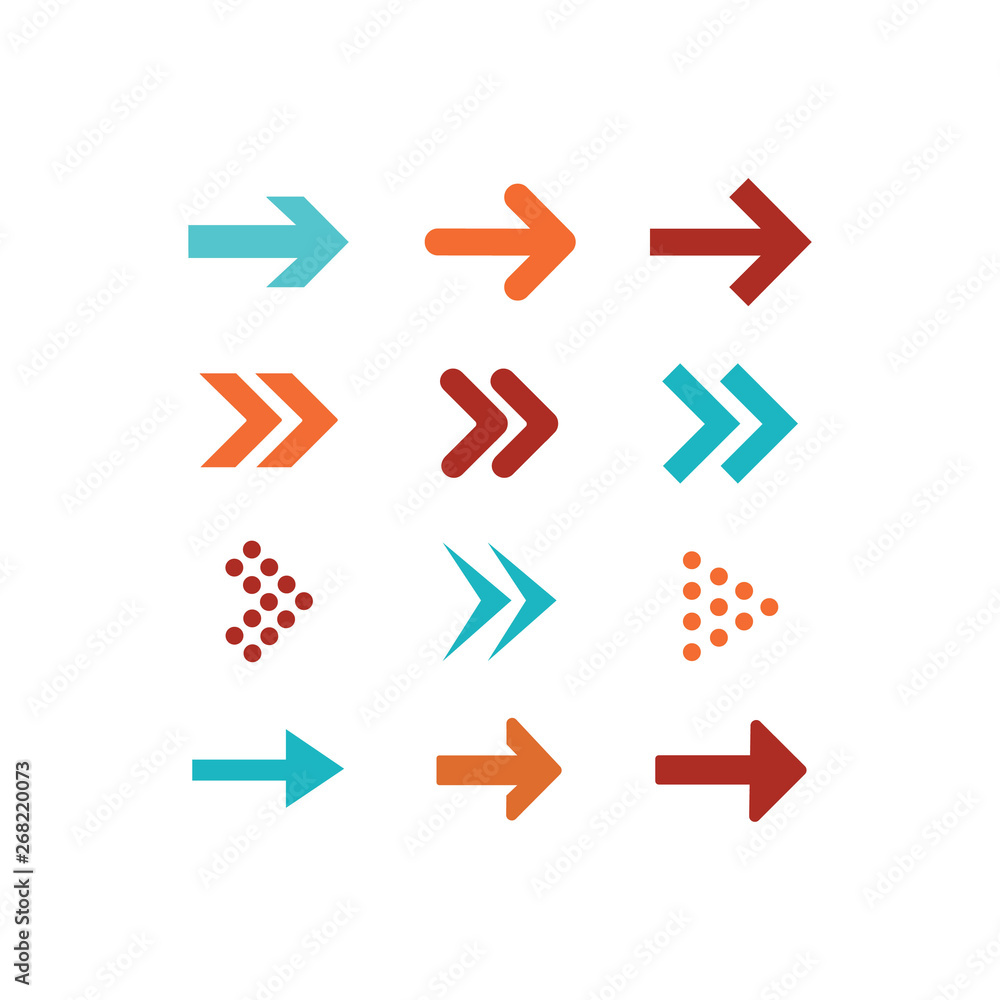 Collection of arrow in flat design Collection of arrow in flat design