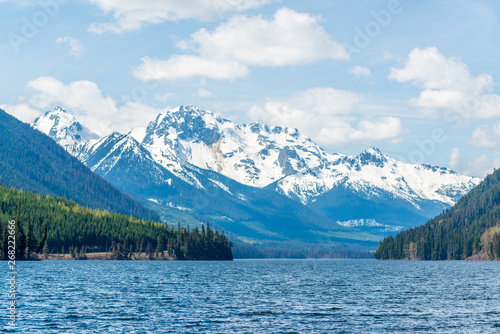 Fototapeta Naklejka Na Ścianę i Meble -  Mountain Lake with Blue Sky in British Columbia, Canada.