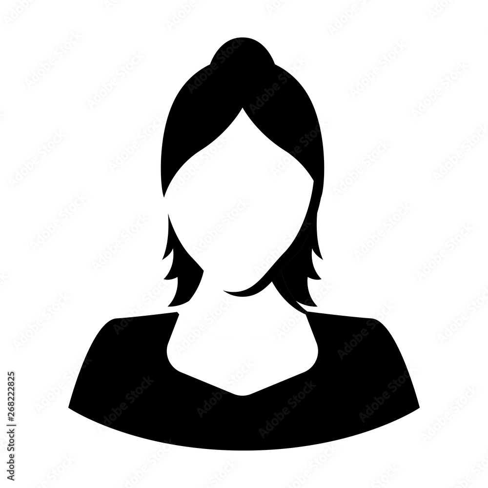 Isolated female short hair avatar icon - Vector Isolated female short hair avatar icon - Vector