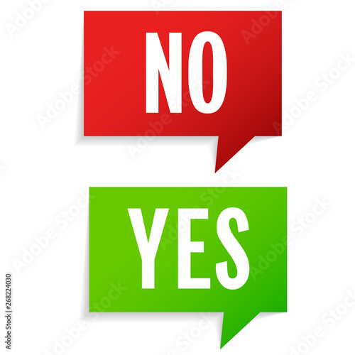 Selection buttons between NO and YES. Choise icon vector illustration. Ok mark. Like and dislike icons set. Set of modern color and style.