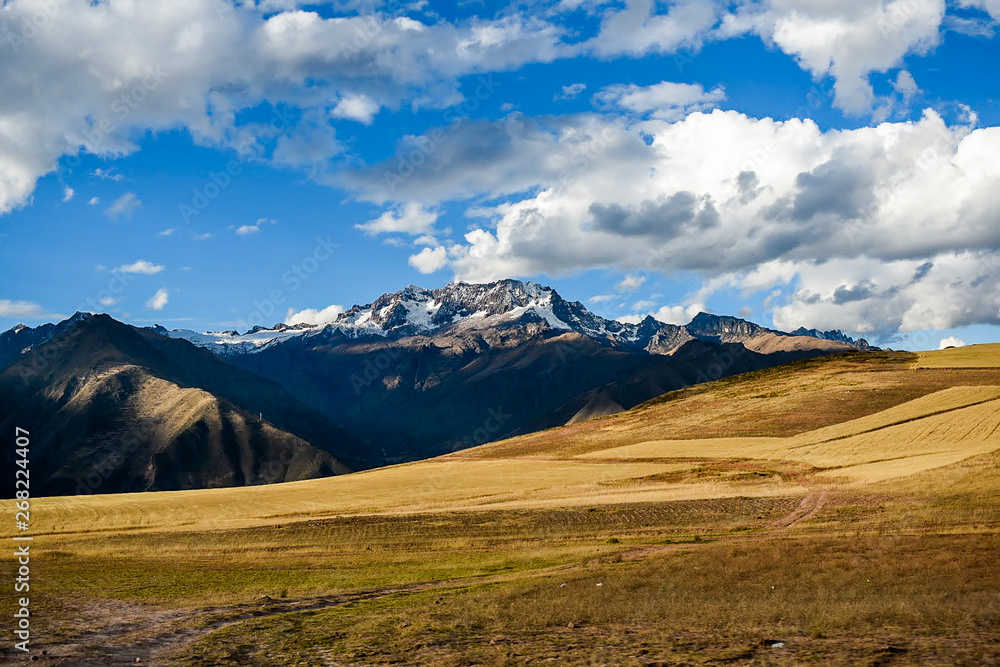 Highland Plains of the Andes Mountains in Peru