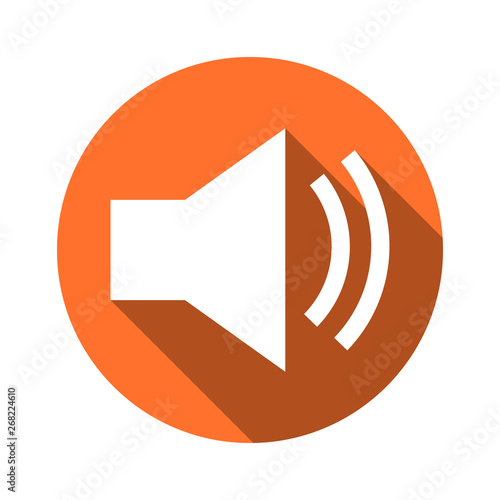 Simple Speaker icon in trendy flat style. Audio speaker volume or music speaker volume icon.