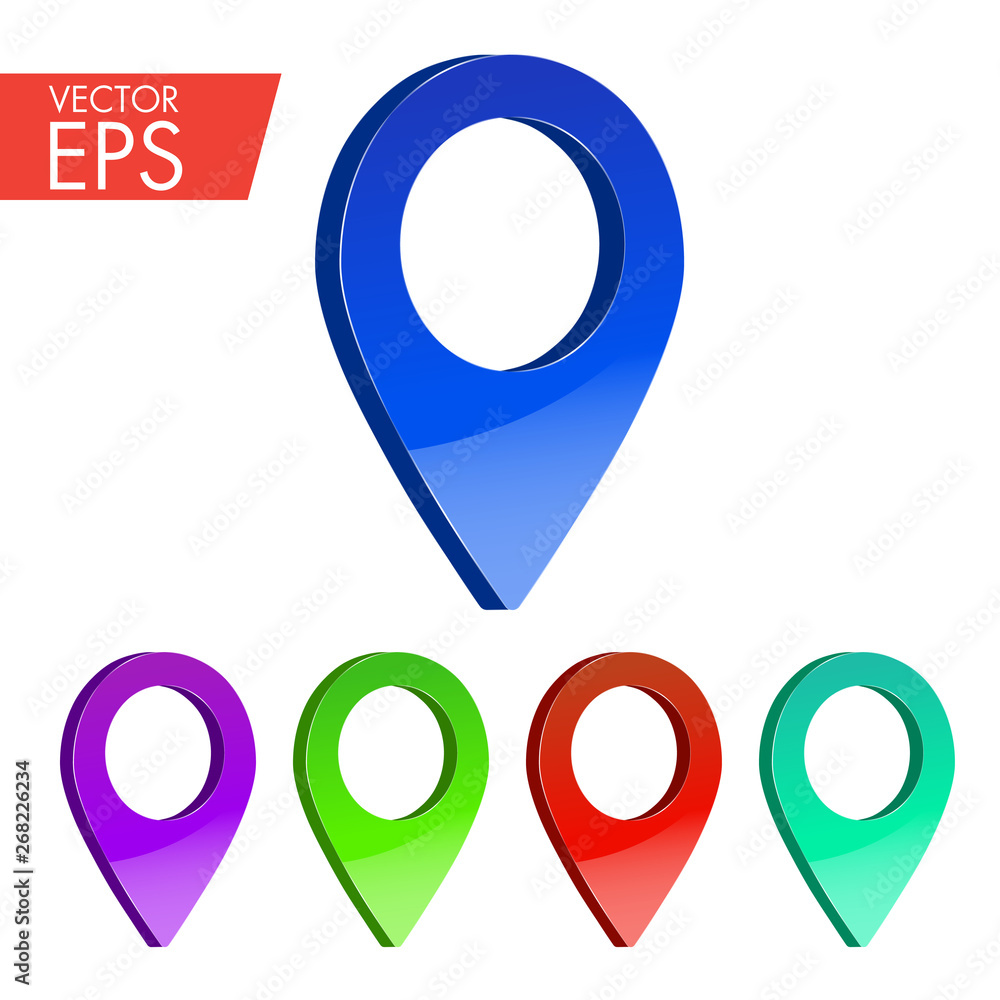 Map pin in 3D design style modern icon. Place pointer symbol, marker sign. Location GPS navigation point label. Direction, destination and position design. Search cartography illustration. Map pin in 3D design style modern icon. Place pointer symbol, marker sign. Location GPS navigation point label. Direction, destination and position design. Search cartography illustration.