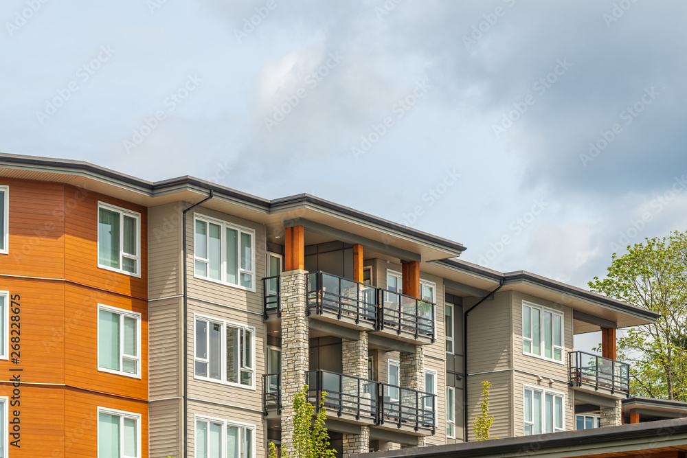 Fototapeta premium The top of the house or apartment building with nice window.