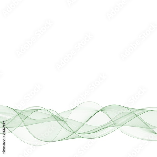 Green curly wave. abstract vector background. eps 10