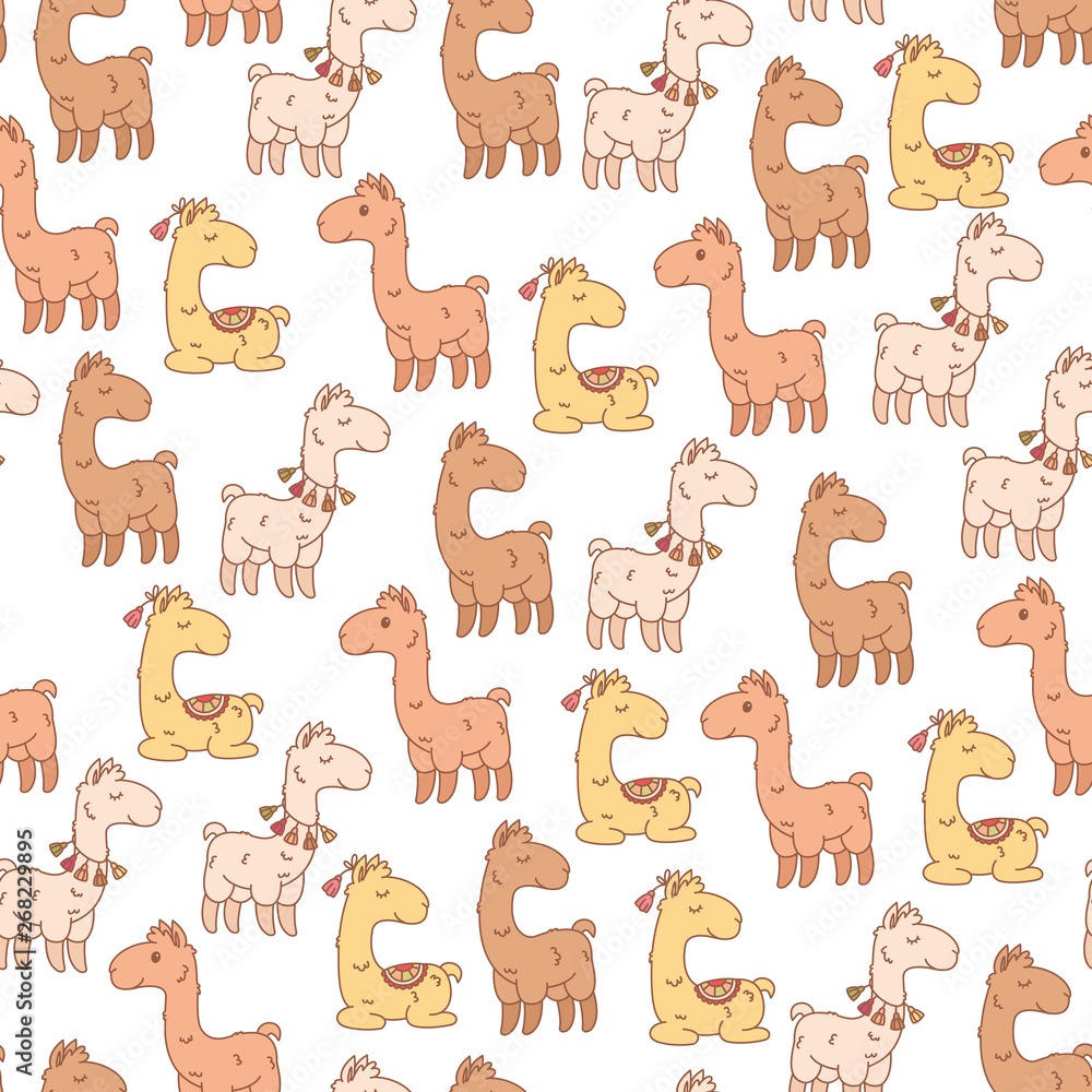 Llama seamless pattern