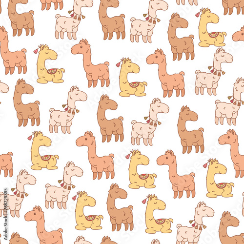 Llama seamless pattern