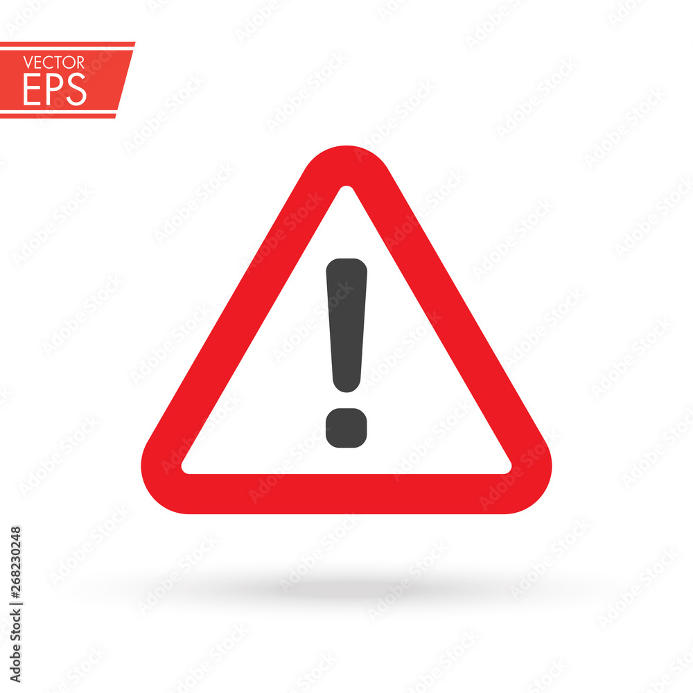 The attention icon. Danger symbol. Flat Vector illustration. Vector ...