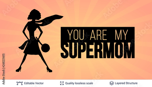 Mother's Day greeting card banner vector template.