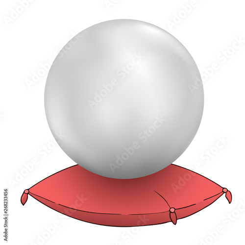 crystal ball in cushion