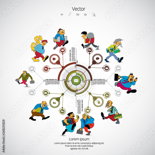 Business infographic elements data visualization vector design