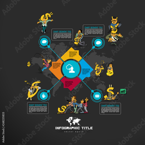 Business infographic elements data visualization vector design