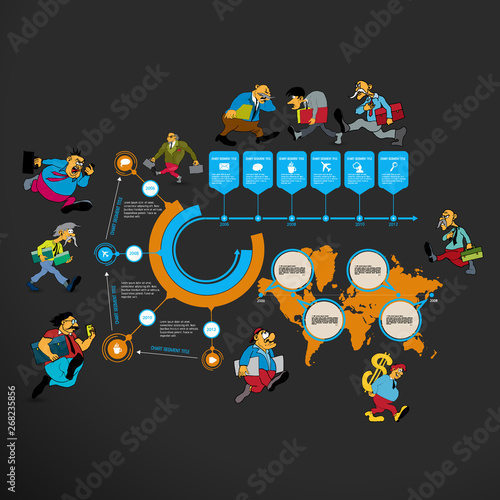Business infographic elements data visualization vector design