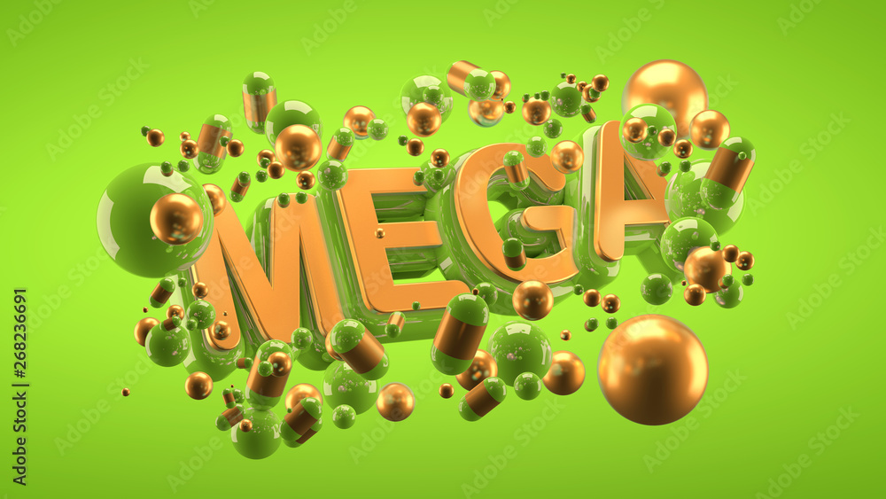 Fototapeta premium Abstract slogan background. 3d illustration, 3d rendering.