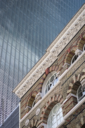 Contrast in the buildings of the city, London