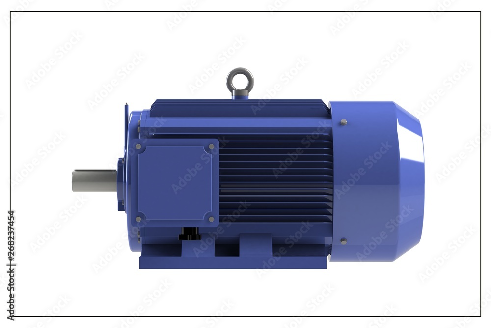 3d illustration of an electric motor.