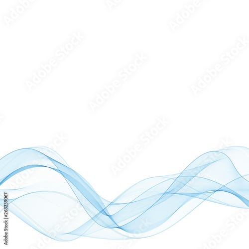 blue wave. Layout for the design of the cover. Template for advertising. Vector illustration. Abstract wave