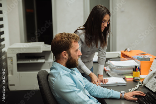 Boss and a worker in the office