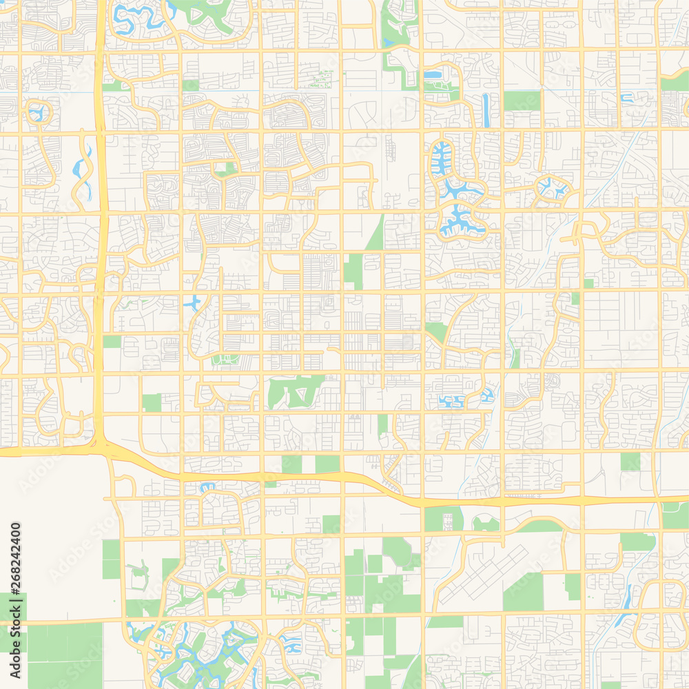 Empty vector map of Chandler, Arizona, USA