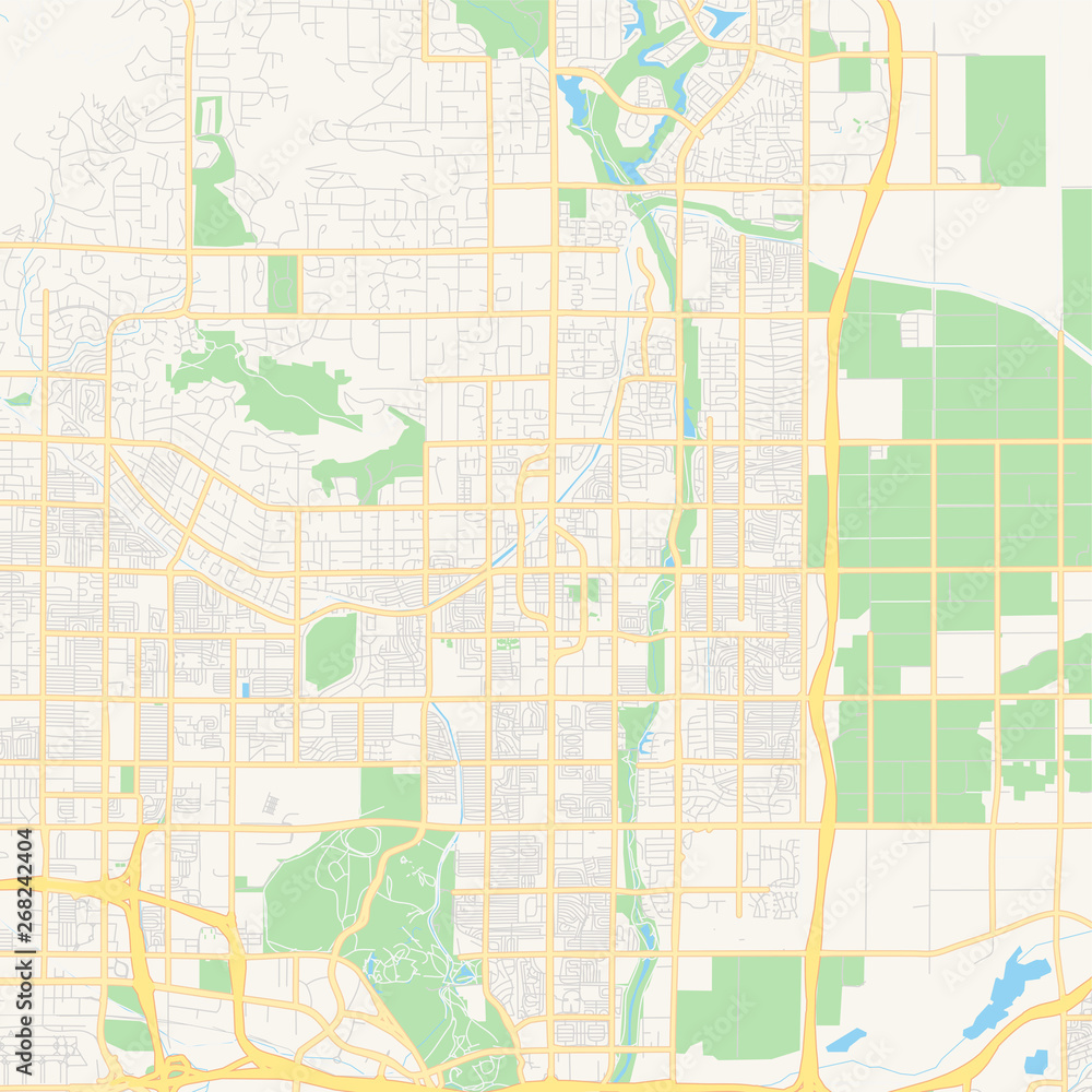 Naklejka premium Empty vector map of Scottsdale, Arizona, USA