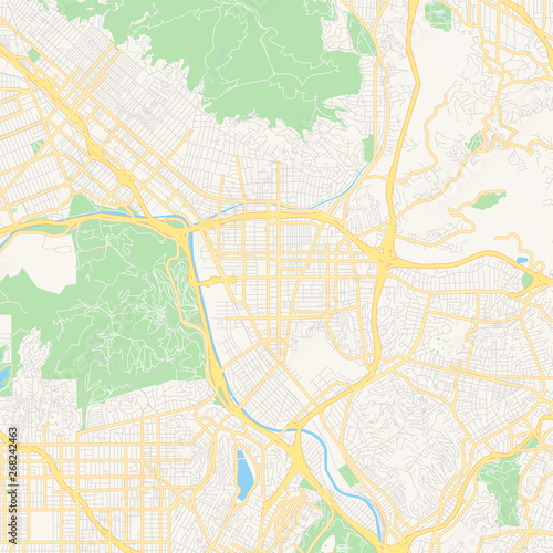 Empty vector map of Glendale  Arizona  USA