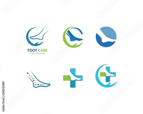 foot care ilustration Logo vector