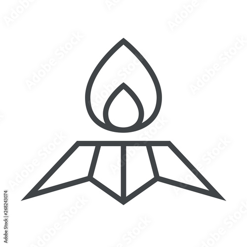Line icon eternal flame